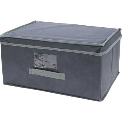 Storage Solutions, Aufbewahrungsbox, Aufbewahrungsbox mit Deckel & Henkel, faltbar, 44 x 22 x 33 cm, grau (33 cm) Storage Solutions, Aufbewahrungsbox, Aufbewahrungsbox mit Deckel & Henkel, faltbar, 44 x 22 x 33 cm, grau (33 cm)