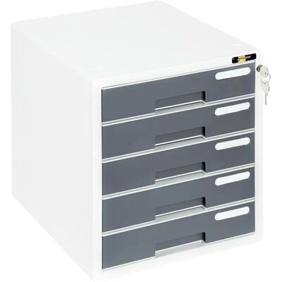 GrandHall, Aktenschrank, Aktenschrank 5 Schubladen. grau GELBE GrandHall, Aktenschrank, Aktenschrank 5 Schubladen. grau GELBE
