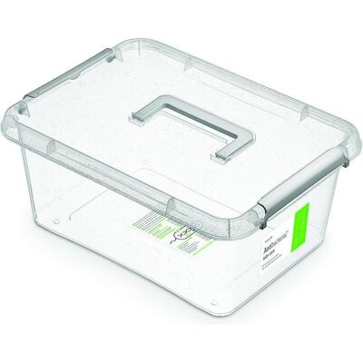 Lumarko, Aufbewahrungsbox, MOXOM Antibakterieller Behälter mit Tragegriff, 12,5l, transparent (39 cm, 12.50 l) Lumarko, Aufbewahrungsbox, MOXOM Antibakterieller Behälter mit Tragegriff, 12,5l, transparent (39 cm, 12.50 l)