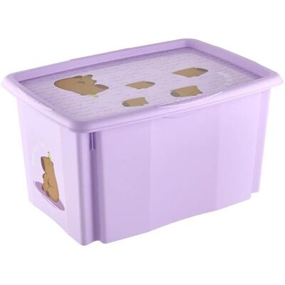 keeeper, Aufbewahrungsbox, Aufbewahrungsbox karolina "Capybara", 45 Liter Dreh-/Stapelbox mit Deckel, aus PP, soft purple, mit (40 cm, 45 l) keeeper, Aufbewahrungsbox, Aufbewahrungsbox karolina "Capybara", 45 Liter Dreh-/Stapelbox mit Deckel, aus PP, soft purple, mit (40 cm, 45 l)