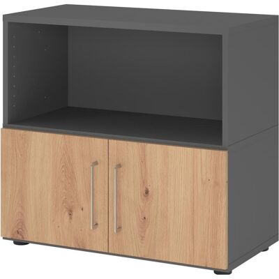 Hammerbacher, Aktenschrank, Regalschrank FlexWall, VFW28T1KG/G/R/BS grafit, asteiche 1 Fachboden 80,0 x 40,0 x 74 (80 x 40 x 74 cm) Hammerbacher, Aktenschrank, Regalschrank FlexWall, VFW28T1KG/G/R/BS grafit, asteiche 1 Fachboden 80,0 x 40,0 x 74 (80 x 40 x 74 cm)