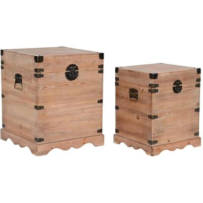 DKD Home Decor, Aufbewahrungsbox, Meti MB206518 (60 cm, 96 l, 2x) DKD Home Decor, Aufbewahrungsbox, Meti MB206518 (60 cm, 96 l, 2x)