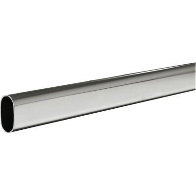 Grimme, Kleiderschrank Zubehör, Schrankrohr oval 1000 mm Stärke 1,2 mm Stahl verchromt Grimme, Kleiderschrank Zubehör, Schrankrohr oval 1000 mm Stärke 1,2 mm Stahl verchromt