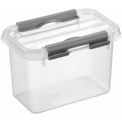 Sunware Q-Line Aufbewahrungsbox 0,8L Transparent/Silber - Aufbewahrungsbox Sunware Q-Line Aufbewahrungsbox 0,8L Transparent/Silber - Aufbewahrungsbox