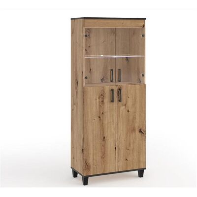 ADRK Furniture, Vitrine + Buffetschrank, Vitrine Pola 05 (80 x 40 x 193 cm) ADRK Furniture, Vitrine + Buffetschrank, Vitrine Pola 05 (80 x 40 x 193 cm)