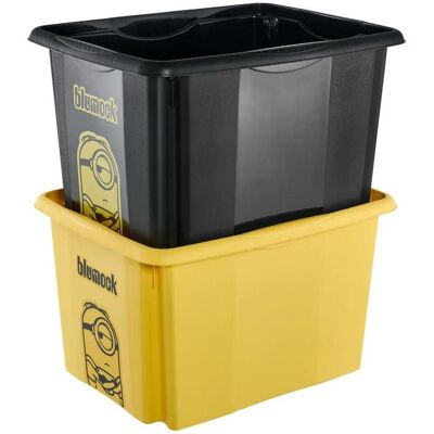 keeeper, Aufbewahrungsbox, Aufbewahrungsbox karolina Minions Mosaic, 30 Liter Dreh-/Stapelbox mit Deckel, aus PP, gelb, mit (35 cm, 30 l) keeeper, Aufbewahrungsbox, Aufbewahrungsbox karolina Minions Mosaic, 30 Liter Dreh-/Stapelbox mit Deckel, aus PP, gelb, mit (35 cm, 30 l)