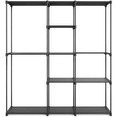 Relaxdays, Garderobe + Kleiderstange, - Kleiderregal Metall, Schwarz, 182 x 182 x 43 cm Relaxdays, Garderobe + Kleiderstange, - Kleiderregal Metall, Schwarz, 182 x 182 x 43 cm