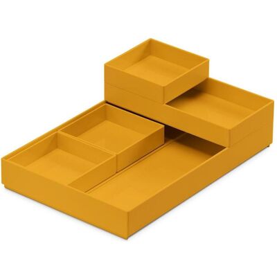 Moxom, Aufbewahrungsbox, Behälter-Set Modular Tray, 250x170x35mm, 5 Stück, gelb (17 cm, 5x) Moxom, Aufbewahrungsbox, Behälter-Set Modular Tray, 250x170x35mm, 5 Stück, gelb (17 cm, 5x)