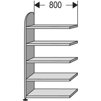 Kerkmann Aktenregal Dante - Weiß, 80x32,5x190 cm Kerkmann Aktenregal Dante - Weiß, 80x32,5x190 cm