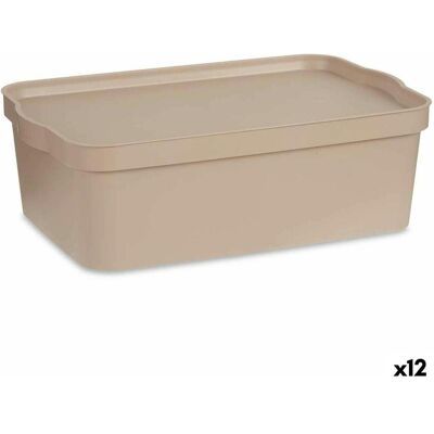 Kipit, Aufbewahrungsbox, Storage Box with Lid TP595-3 Beige Plastic 14 L 29,5 x 14,5 x 45 cm (12 Units) (14.50 cm, 14 l, 12x) Kipit, Aufbewahrungsbox, Storage Box with Lid TP595-3 Beige Plastic 14 L 29,5 x 14,5 x 45 cm (12 Units) (14.50 cm, 14 l, 12x)