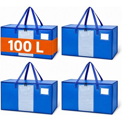 Relaxdays, Aufbewahrungsbox, Umzugstasche-Set 100l (100 l, 4x, 35 x 70 x 42 cm) Relaxdays, Aufbewahrungsbox, Umzugstasche-Set 100l (100 l, 4x, 35 x 70 x 42 cm)