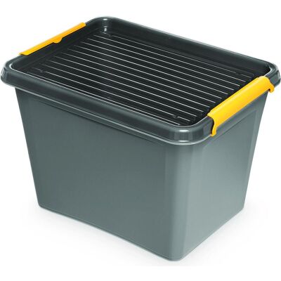 Orplast, Aufbewahrungsbox, Vorratsbehälter, Solidstore-Box, 19 l, grau (30 cm, 19 l) Orplast, Aufbewahrungsbox, Vorratsbehälter, Solidstore-Box, 19 l, grau (30 cm, 19 l)