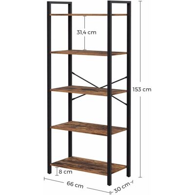 Songmics, Regal, Havanna (66 x 30 x 153 cm) Songmics, Regal, Havanna (66 x 30 x 153 cm)