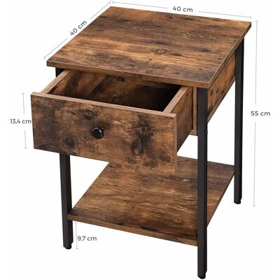 Vasagle, Nachttisch, Havanna (40 x 40 x 55 cm) Vasagle, Nachttisch, Havanna (40 x 40 x 55 cm)