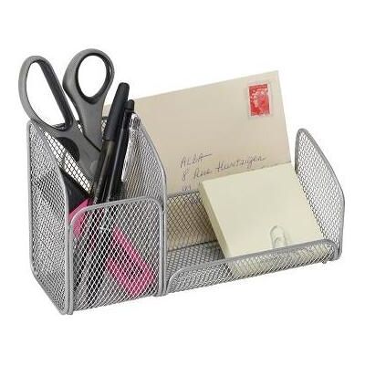 Alba, Schreibtisch Accessoire, Bleistifthalter MESHTRI M, Draht Metall, 3 Fächer, grau aus Draht Metall, mit 3 Fächern Alba, Schreibtisch Accessoire, Bleistifthalter MESHTRI M, Draht Metall, 3 Fächer, grau aus Draht Metall, mit 3 Fächern