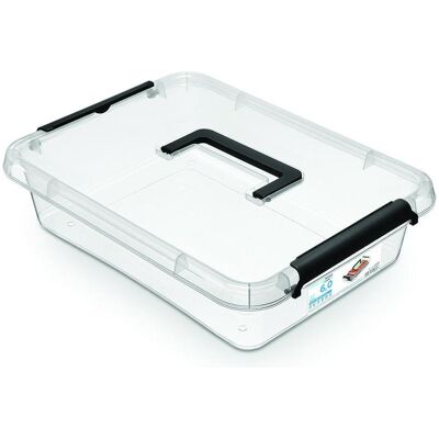Orplast, Aufbewahrungsbox, Lagerbehlter, SimpleStore Box, 6 l, mit Tragegriff, mit Clip, transparent (29 cm, 6 l) Orplast, Aufbewahrungsbox, Lagerbehlter, SimpleStore Box, 6 l, mit Tragegriff, mit Clip, transparent (29 cm, 6 l)