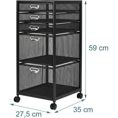 Relaxdays, Rollcontainer, Rollcontainer (27.50 x 35 x 59 cm) Relaxdays, Rollcontainer, Rollcontainer (27.50 x 35 x 59 cm)