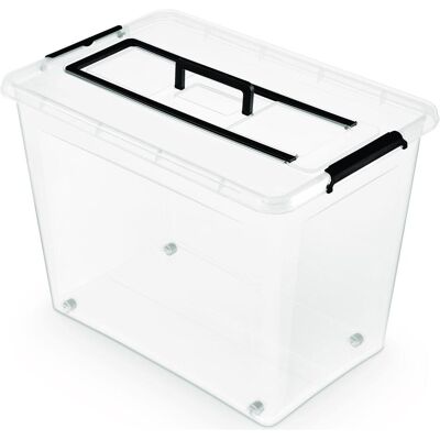 Orplast, Aufbewahrungsbox, Simple Box Vorratsbehälter, 80 l mit Henkel, transparent (38.50 cm, 80 l) Orplast, Aufbewahrungsbox, Simple Box Vorratsbehälter, 80 l mit Henkel, transparent (38.50 cm, 80 l)