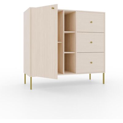 ADRK Furniture, Kommode + Sideboard, Tili 1D 3S 3P Kommode (100.50 x 40.80 x 95 cm) ADRK Furniture, Kommode + Sideboard, Tili 1D 3S 3P Kommode (100.50 x 40.80 x 95 cm)