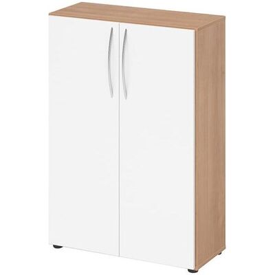 Hammerbacher, Aktenschrank, Schrank 3OH 34,6cm tief BM Nussbaum/Weiss (80 x 34.60 x 114.40 cm) Hammerbacher, Aktenschrank, Schrank 3OH 34,6cm tief BM Nussbaum/Weiss (80 x 34.60 x 114.40 cm)