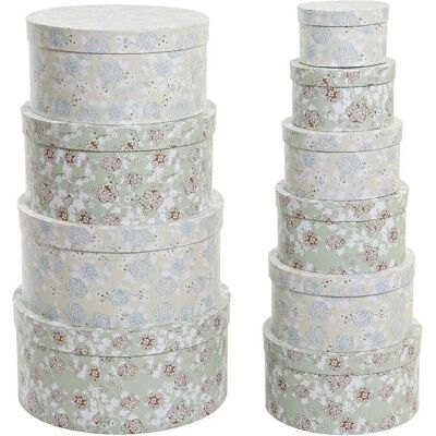 DKD Home Decor, Aufbewahrungsbox, Set of Stackable Organising Boxes Beige Green Cardboard (37,5 x 37,5 x 18 cm) (37.50 cm, 10x) DKD Home Decor, Aufbewahrungsbox, Set of Stackable Organising Boxes Beige Green Cardboard (37,5 x 37,5 x 18 cm) (37.50 cm, 10x)