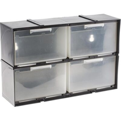 RS PRO, Sortimentskasten, 4 Tilt Drawer Interlocking Cabinet RS PRO, Sortimentskasten, 4 Tilt Drawer Interlocking Cabinet