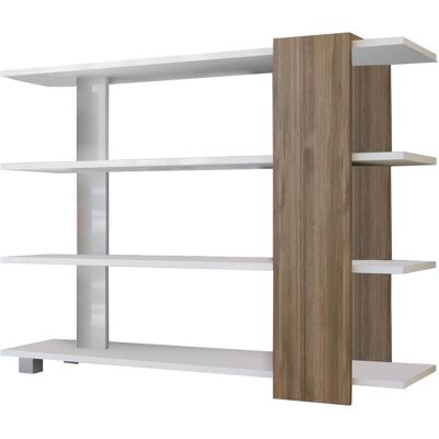 Hanah Home Bücherregal Nur - Weiß, Nussbaum - Moderner Stauraum Hanah Home Bücherregal Nur - Weiß, Nussbaum - Moderner Stauraum
