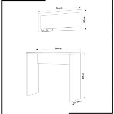 Homitis, Kommode + Sideboard, Kiera (80 x 30 x 82 cm) Homitis, Kommode + Sideboard, Kiera (80 x 30 x 82 cm)