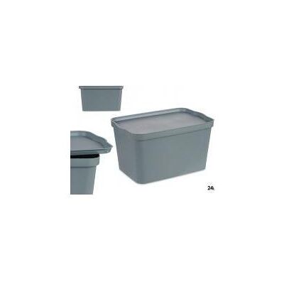 Kipit, Aufbewahrungsbox, Kunststoffkiste mit Deckel 24l grau (29.30 cm, 24 l) Kipit, Aufbewahrungsbox, Kunststoffkiste mit Deckel 24l grau (29.30 cm, 24 l)