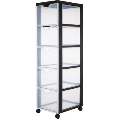 Iris Ohyama, Rollcontainer, Easygrip Brustschubladensystem (29 x 40 x 105 cm) Iris Ohyama, Rollcontainer, Easygrip Brustschubladensystem (29 x 40 x 105 cm)
