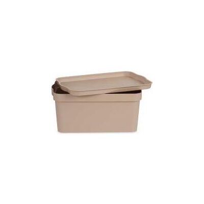 Kipit, Aufbewahrungsbox, Kunststoffkiste mit Deckel 7,5l beige (21.50 cm, 7.50 l) Kipit, Aufbewahrungsbox, Kunststoffkiste mit Deckel 7,5l beige (21.50 cm, 7.50 l)