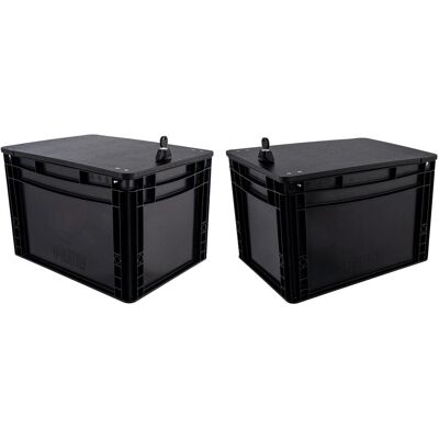 Chike, Aufbewahrungsbox, Zubehör / Eurobox Set - links/rechts mit Deckel, abschliessbar (2x) Chike, Aufbewahrungsbox, Zubehör / Eurobox Set - links/rechts mit Deckel, abschliessbar (2x)