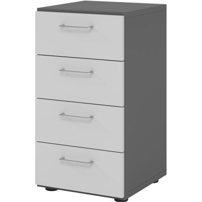 kaiserkraft VERA-ZWO - Schubladenschrank - 748x400x420 mm - Graphit/Hellgrau kaiserkraft VERA-ZWO - Schubladenschrank - 748x400x420 mm - Graphit/Hellgrau