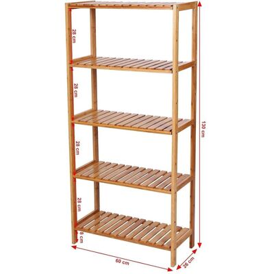 Songmics, Regal, Bamboo (60 x 26 x 130 cm) Songmics, Regal, Bamboo (60 x 26 x 130 cm)