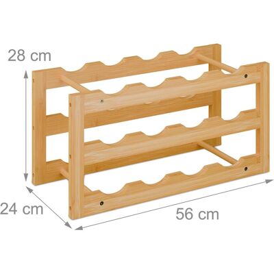 Relaxdays, Weinregal, Weinregal (12 Flaschen, 56 x 24 x 28 cm) Relaxdays, Weinregal, Weinregal (12 Flaschen, 56 x 24 x 28 cm)