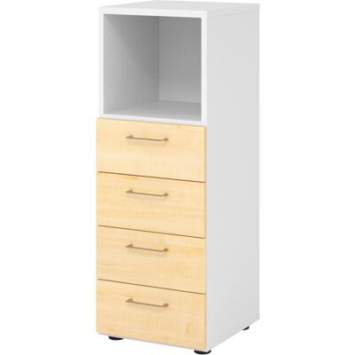 Unbekannt 934S4 Weiss/Ahorn Aktenschrank - Regal Unbekannt 934S4 Weiss/Ahorn Aktenschrank - Regal