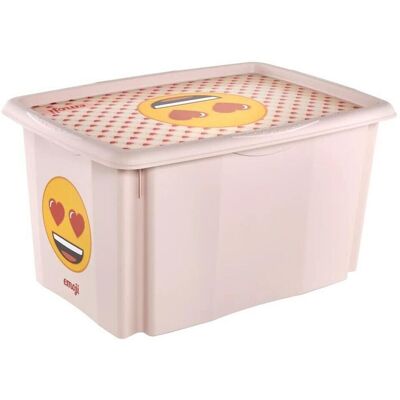 keeeper, Aufbewahrungsbox, Aufbewahrungsbox karolina "Emoji Hearts", 45 Liter Dreh-/Stapelbox mit Deckel, aus PP, rosa (40 cm, 45 l) keeeper, Aufbewahrungsbox, Aufbewahrungsbox karolina "Emoji Hearts", 45 Liter Dreh-/Stapelbox mit Deckel, aus PP, rosa (40 cm, 45 l)