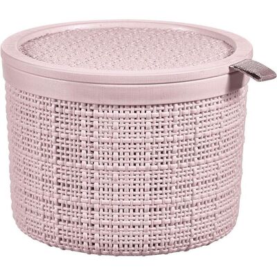 5x Curver, Aufbewahrungskorb, Koszyk Okrągły Z Przykrywką 2l /Pudrowy Róż (17.10 cm, 5x) 5x Curver, Aufbewahrungskorb, Koszyk Okrągły Z Przykrywką 2l /Pudrowy Róż (17.10 cm, 5x)