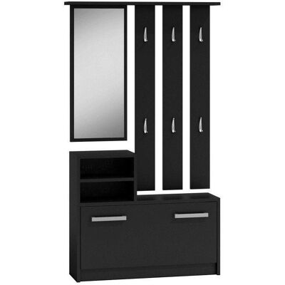 Topeshop, Vitrine + Buffetschrank, Gar Czern (85 x 24 x 180 cm) Topeshop, Vitrine + Buffetschrank, Gar Czern (85 x 24 x 180 cm)