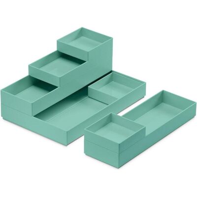 Moxom, Aufbewahrungsbox, Behälter-Set Modular Trays, 250x170x65mm, 7-tlg., türkis (17 cm, 7x) Moxom, Aufbewahrungsbox, Behälter-Set Modular Trays, 250x170x65mm, 7-tlg., türkis (17 cm, 7x)