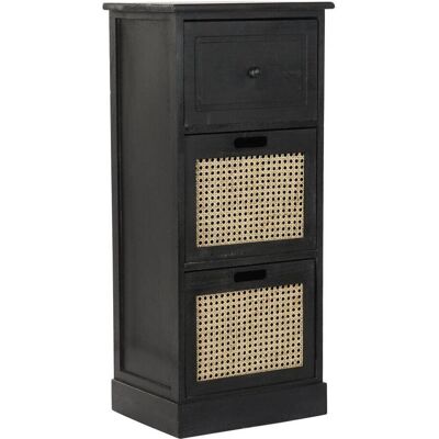 DKD Home Decor, Kommode + Sideboard, Chest of drawers Natural Black Vintage Paolownia wood (40 x 30 x 90,5 cm) (40 x 30 x 90.50 cm) DKD Home Decor, Kommode + Sideboard, Chest of drawers Natural Black Vintage Paolownia wood (40 x 30 x 90,5 cm) (40 x 30 x 90.50 cm)