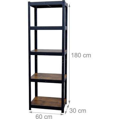 Relaxdays, Kellerregal, Industrial Schwerlastregal 180x60x30 cm Relaxdays, Kellerregal, Industrial Schwerlastregal 180x60x30 cm