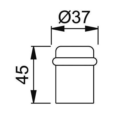Hoppe - Bodentürst., M498, Messing poliert - Türstopper Hoppe - Bodentürst., M498, Messing poliert - Türstopper