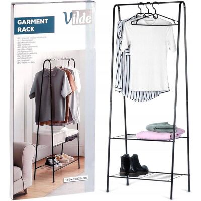 Vilde, Kleiderhaken + Wandgarderobe, Wieszak stojący na ubrania metalowy czarny 153 cm Vilde, Kleiderhaken + Wandgarderobe, Wieszak stojący na ubrania metalowy czarny 153 cm