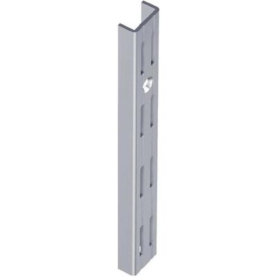 Element-System, Regalträger, Wandschiene Länge 500 mm weissaluminum Stahl zweireihige Lochung Element-System, Regalträger, Wandschiene Länge 500 mm weissaluminum Stahl zweireihige Lochung