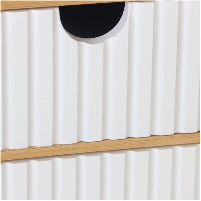 Relaxdays, Dokumentenablage, - Schubladenbox Bambus geriffelt, Hellbraun/Weiss, 15 x 30 x 20 cm Relaxdays, Dokumentenablage, - Schubladenbox Bambus geriffelt, Hellbraun/Weiss, 15 x 30 x 20 cm