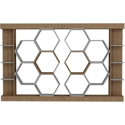 Kalune Design, Regal, Elianna (140 x 29.60 x 177.40 cm) Kalune Design, Regal, Elianna (140 x 29.60 x 177.40 cm)