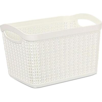 Üçsan Plastik, Aufbewahrungskorb, BASKET 3.3L KNIT M-093 WHITE (13.80 cm) Üçsan Plastik, Aufbewahrungskorb, BASKET 3.3L KNIT M-093 WHITE (13.80 cm)