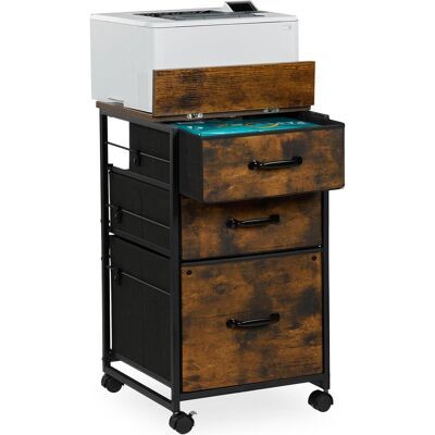 Relaxdays, Rollcontainer, Industrial Rollcontainer 3 Schubladen (40 x 40 x 68 cm) Relaxdays, Rollcontainer, Industrial Rollcontainer 3 Schubladen (40 x 40 x 68 cm)
