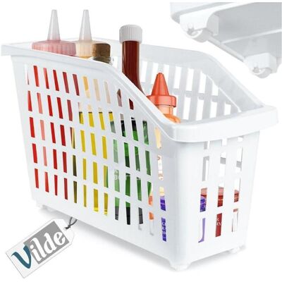 Vilde, Aufbewahrungsbox, Pojemnik do przechowywania na kółkach biały wąski 13 l (18 cm, 13 l) Vilde, Aufbewahrungsbox, Pojemnik do przechowywania na kółkach biały wąski 13 l (18 cm, 13 l)